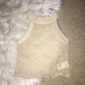 Urban outfitters fishnet crop top